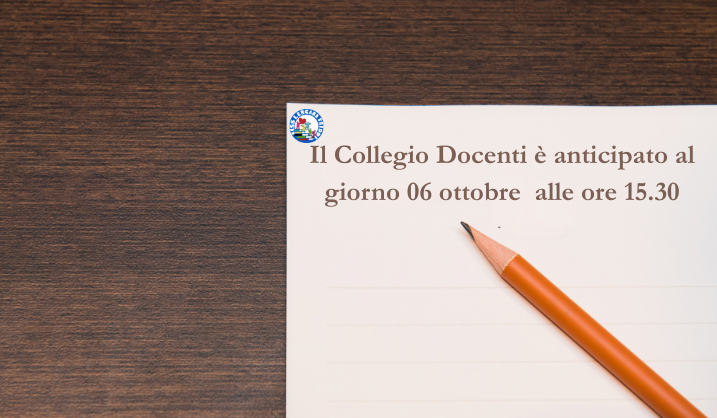 Rettifica circolare n. 53 relativa alla convocazione  del Collegio  Docenti – variazione data